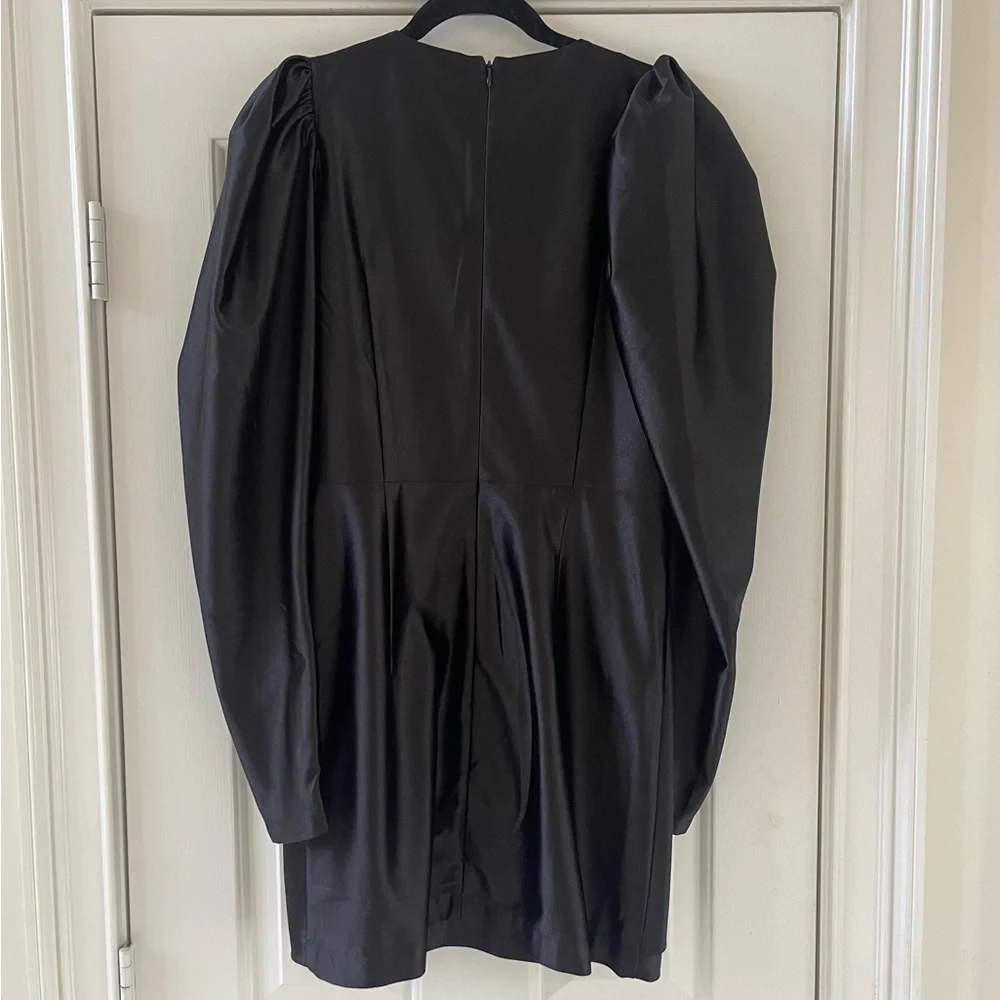 Rotate Birger Christensen Black Puff Sleeve Mini Dress - Picture 7 of 9